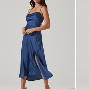 Astr Gaia Midi Dress - Denim Medium